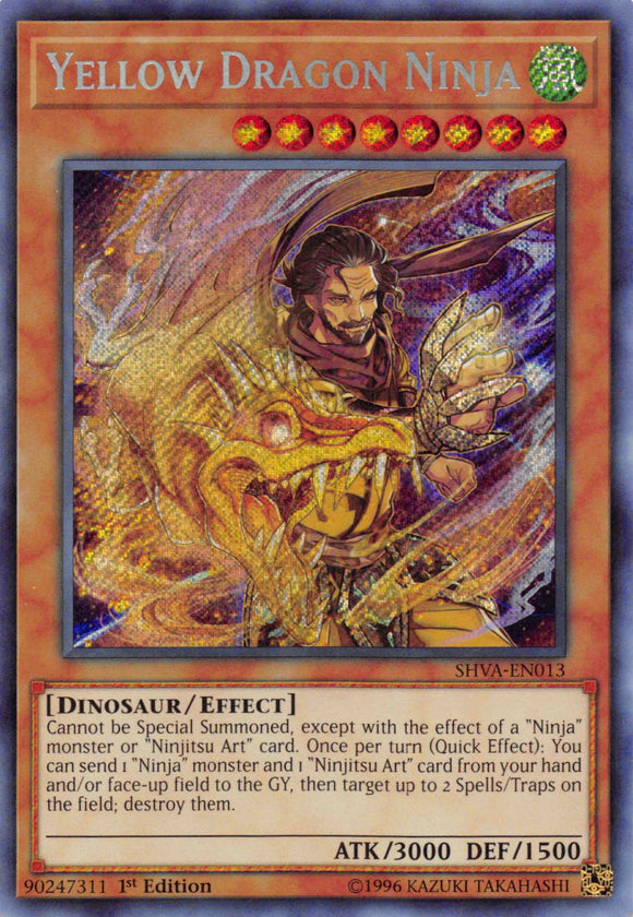 Yellow Dragon Ninja [SHVA-EN013] Secret Rare