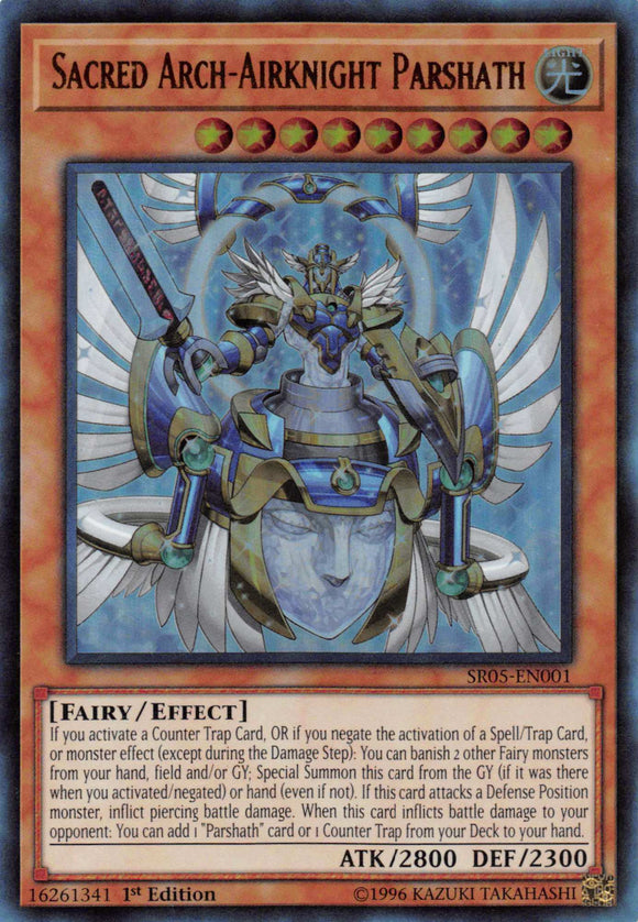 Sacred Arch-Airknight Parshath [SR05-EN001] Ultra Rare