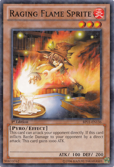 Raging Flame Sprite [BP01-EN136] Starfoil Rare - Duel Kingdom