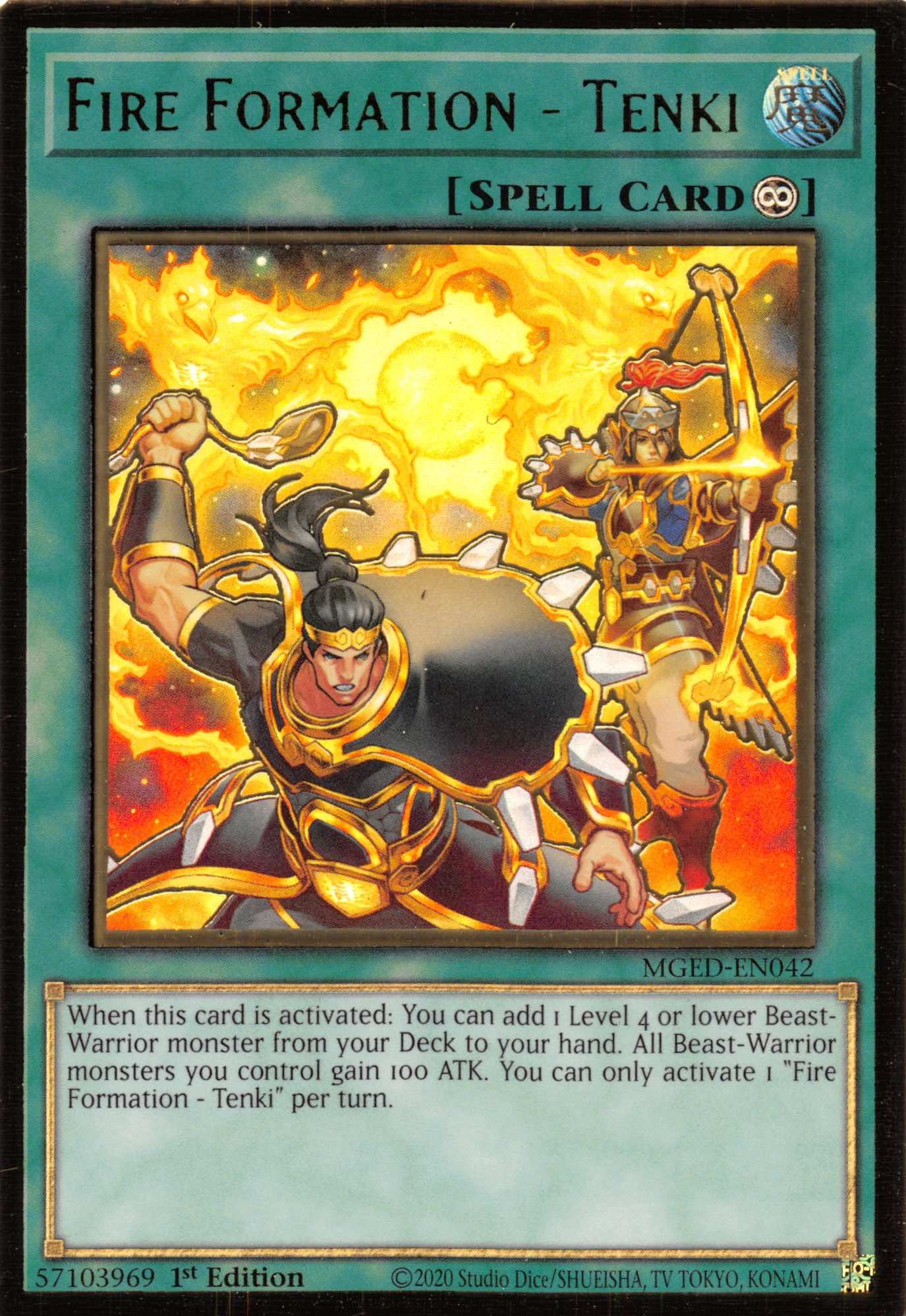 Fire Formation - Tenki [MGED-EN042] Gold Rare - Duel Kingdom
