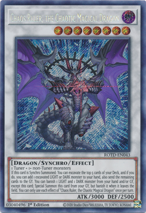 Chaos Ruler, the Chaotic Magical Dragon [ROTD-EN043] Secret Rare - Duel Kingdom
