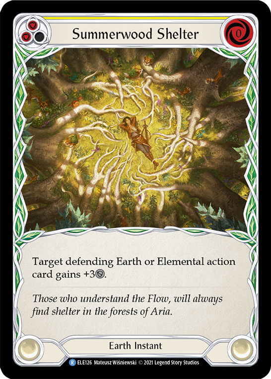 Summerwood Shelter (Yellow) [ELE126] 1st Edition Normal - Duel Kingdom