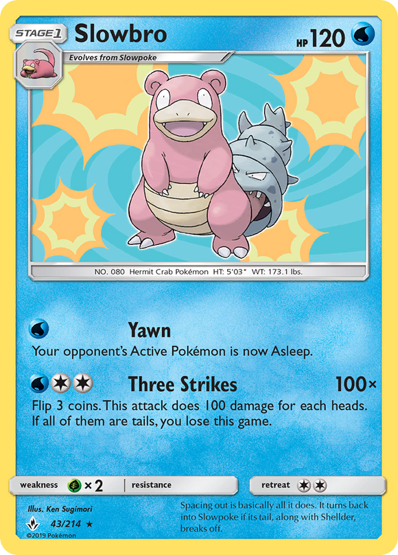 Slowbro (43/214) [Sun & Moon: Unbroken Bonds] - Duel Kingdom