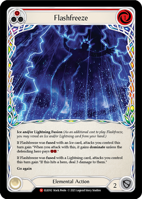 Flashfreeze [ELE092] 1st Edition Rainbow Foil - Duel Kingdom