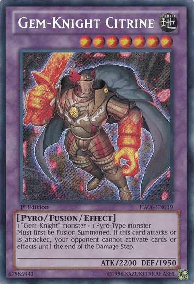 Gem-Knight Citrine [HA06-EN019] Secret Rare - Duel Kingdom