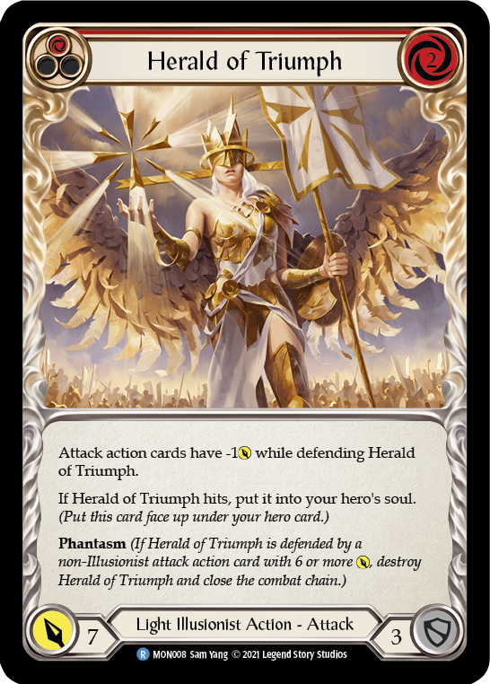 Herald of Triumph (Red) [MON008] 1st Edition Normal - Duel Kingdom