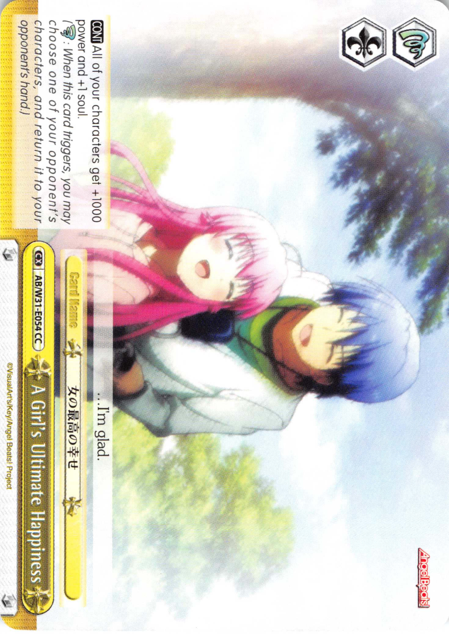 A Girl's Ultimate Happiness (AB/W31-E054 CC) [Angel Beats! Re:Edit]