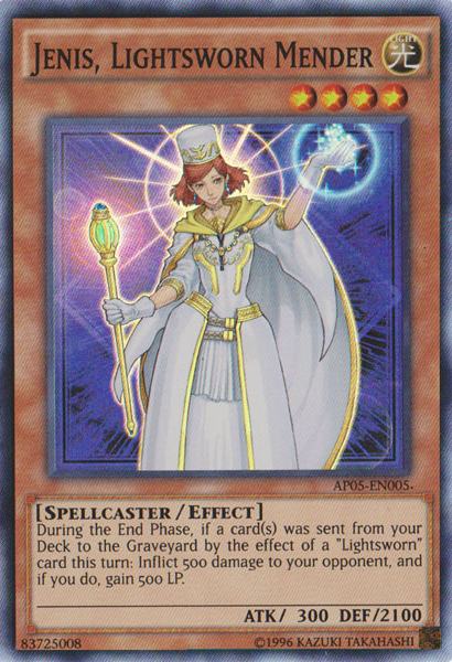 Jenis, Lightsworn Mender [AP05-EN005] Super Rare - Duel Kingdom