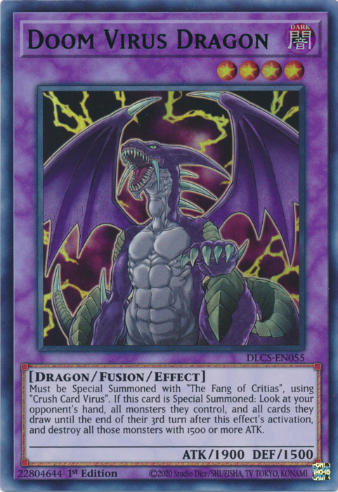 Doom Virus Dragon (Blue) [DLCS-EN055] Ultra Rare - Duel Kingdom