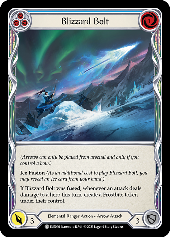 Blizzard Bolt (Blue) [ELE046] 1st Edition Rainbow Foil - Duel Kingdom