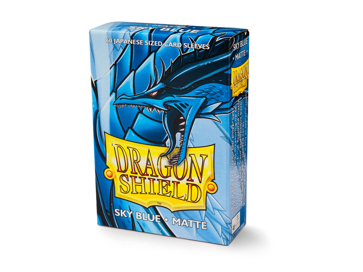 60ct Sky Blue Dragon Shield Matte Sleeves (Japanese Size) - Duel Kingdom
