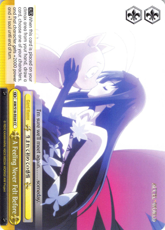 A Feeling Never Felt Before (AW/S18-E028 CC) [Accel World]