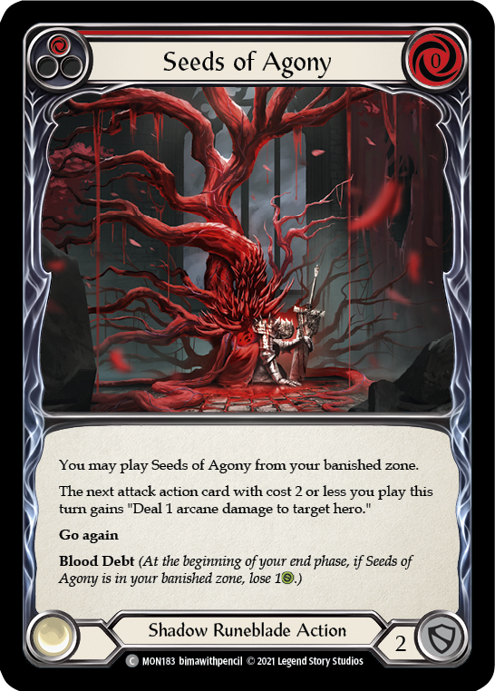 Seeds of Agony (Red) [MON183] 1st Edition Normal - Duel Kingdom