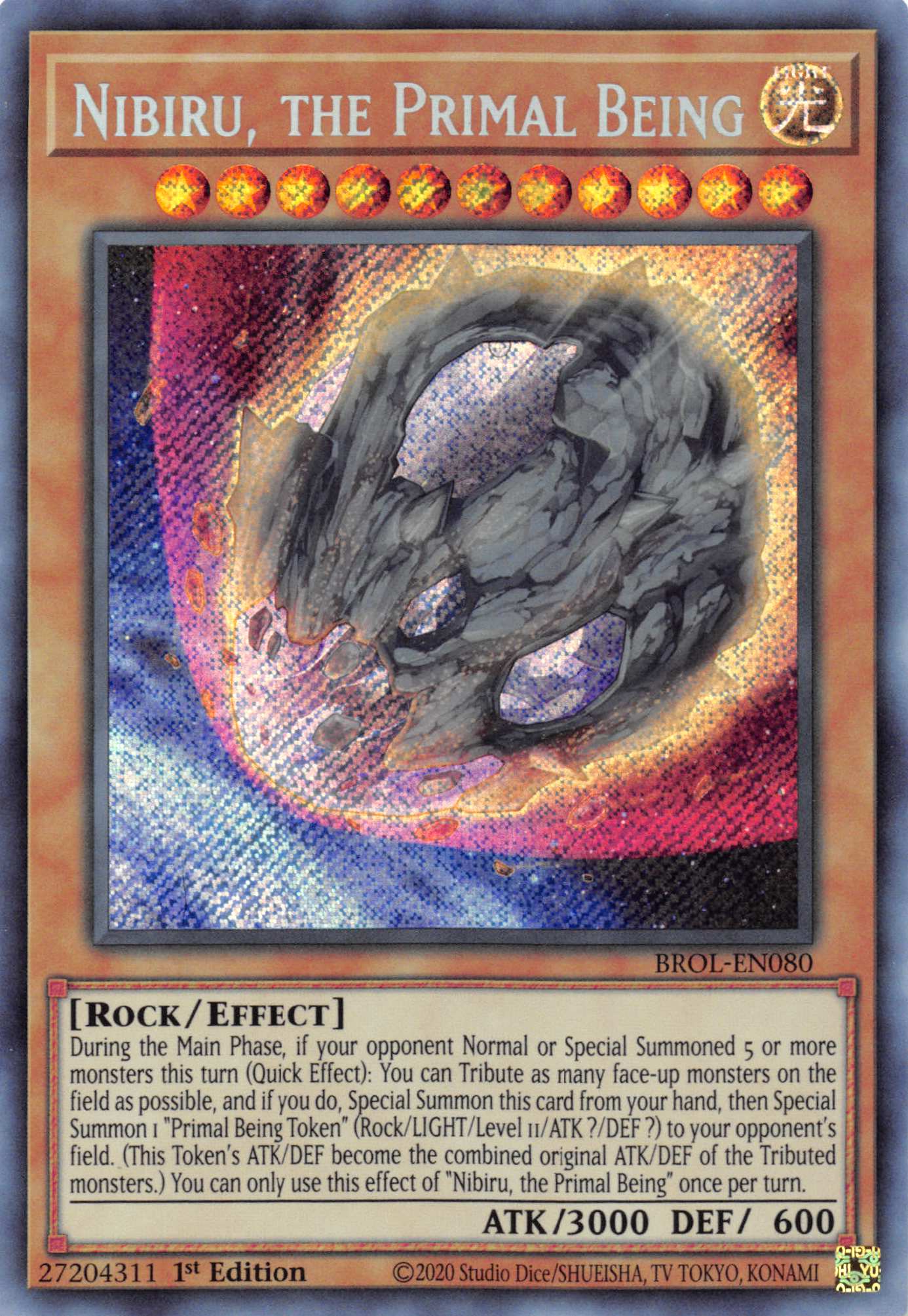 Nibiru, the Primal Being [BROL-EN080] Secret Rare - Duel Kingdom