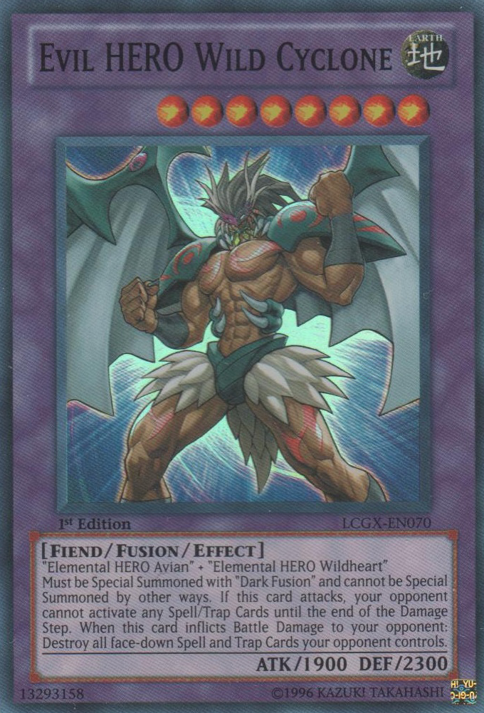 Evil HERO Wild Cyclone [LCGX-EN070] Super Rare - Duel Kingdom