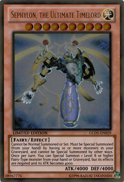 Sephylon, the Ultimate Timelord [GLD5-EN029] Gold Rare - Duel Kingdom