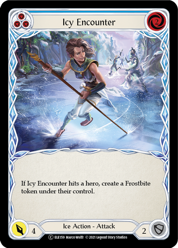 Icy Encounter (Blue) [U-ELE159] Unlimited Rainbow Foil - Duel Kingdom