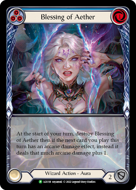 Blessing of Aether (Blue) [LGS118] (Promo)  Rainbow Foil