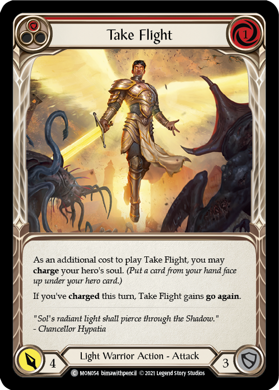 Take Flight (Red) [MON054] 1st Edition Normal - Duel Kingdom