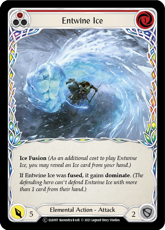 Entwine Ice (Red) [U-ELE097] Unlimited Rainbow Foil - Duel Kingdom