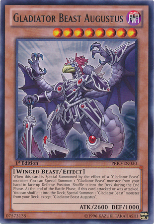 Gladiator Beast Augustus [PRIO-EN030] Rare - Duel Kingdom