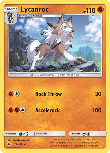 Lycanroc (076/147) (Theme Deck Exclusive) [Sun & Moon: Burning Shadows]