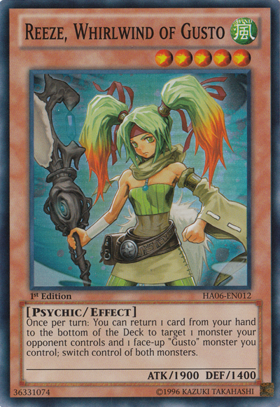 Reeze, Whirlwind of Gusto [HA06-EN012] Super Rare - Duel Kingdom