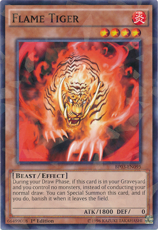 Flame Tiger [BP03-EN095] Shatterfoil Rare - Duel Kingdom