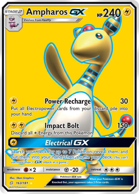 Ampharos GX (163/181) [Sun & Moon: Team Up] - Duel Kingdom