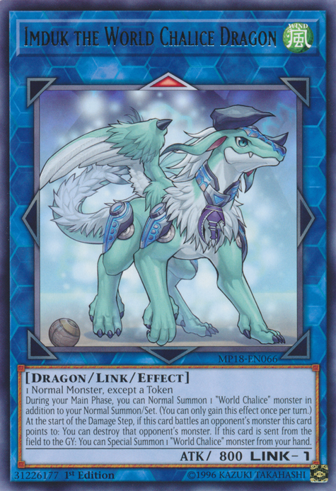 Imduk the World Chalice Dragon [MP18-EN066] Rare - Duel Kingdom