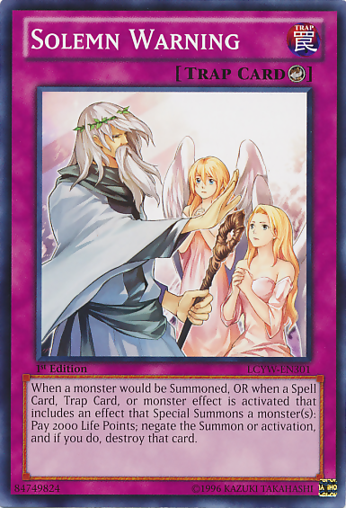 Solemn Warning [LCYW-EN301] Common - Duel Kingdom