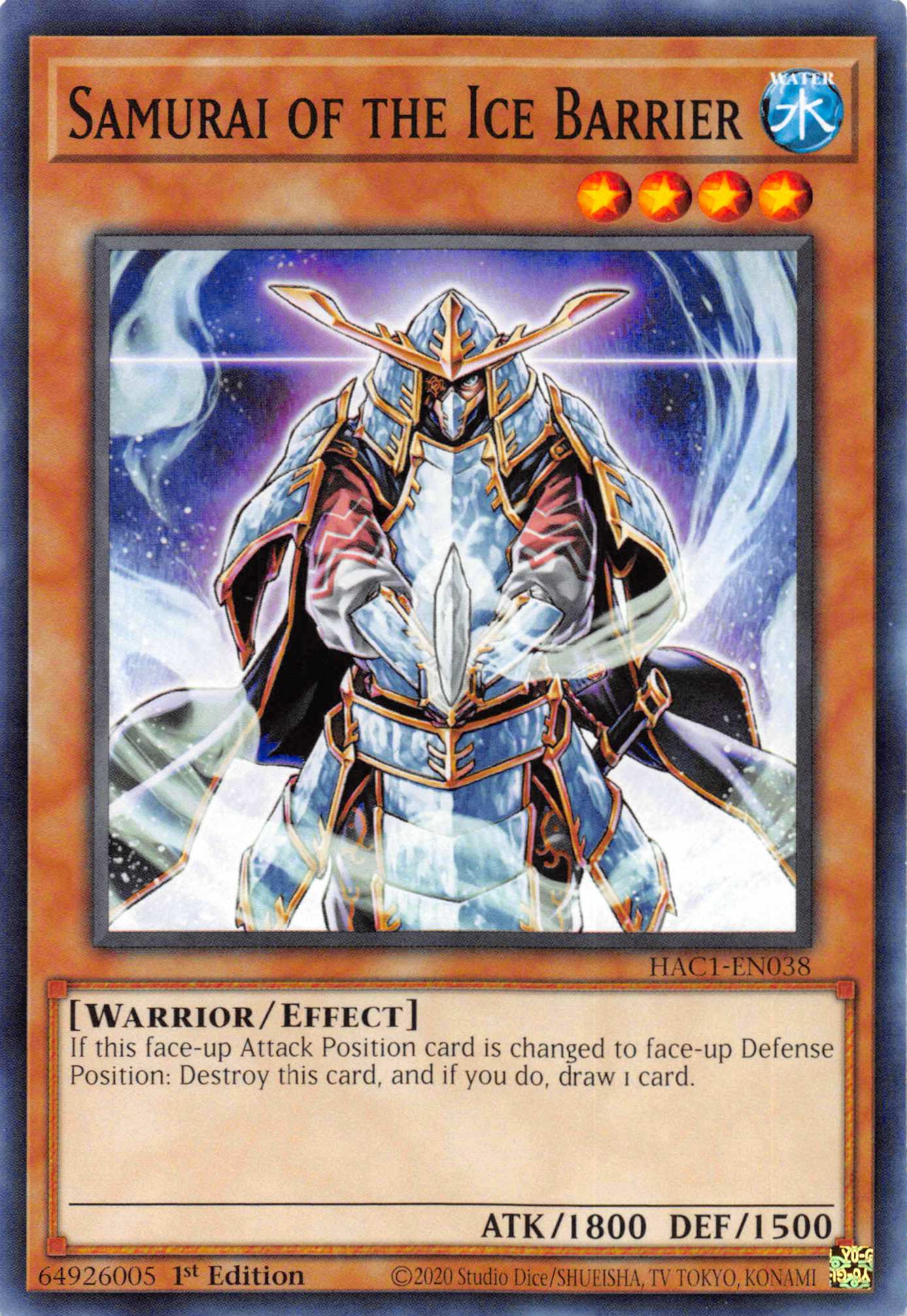 Samurai of the Ice Barrier [HAC1-EN038] Common - Duel Kingdom