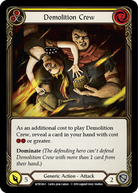 Demolition Crew (Yellow) [WTR180-C] Alpha Print Normal - Duel Kingdom