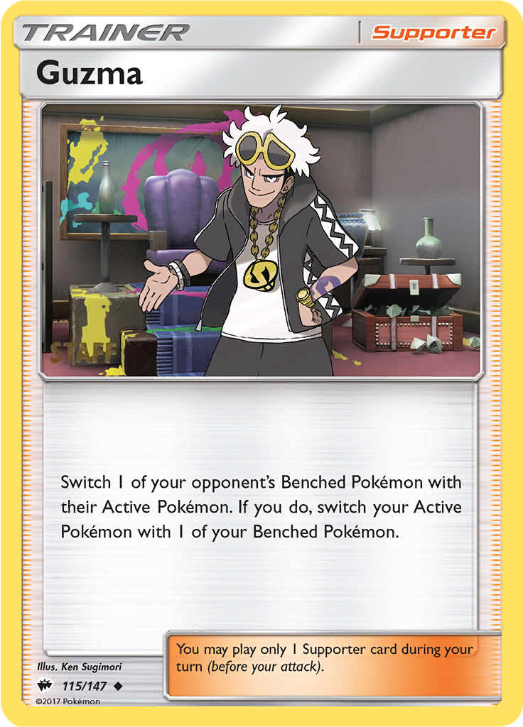 Guzma (115/147) (Regional Championships Staff) [Sun & Moon: Burning Shadows] - Duel Kingdom