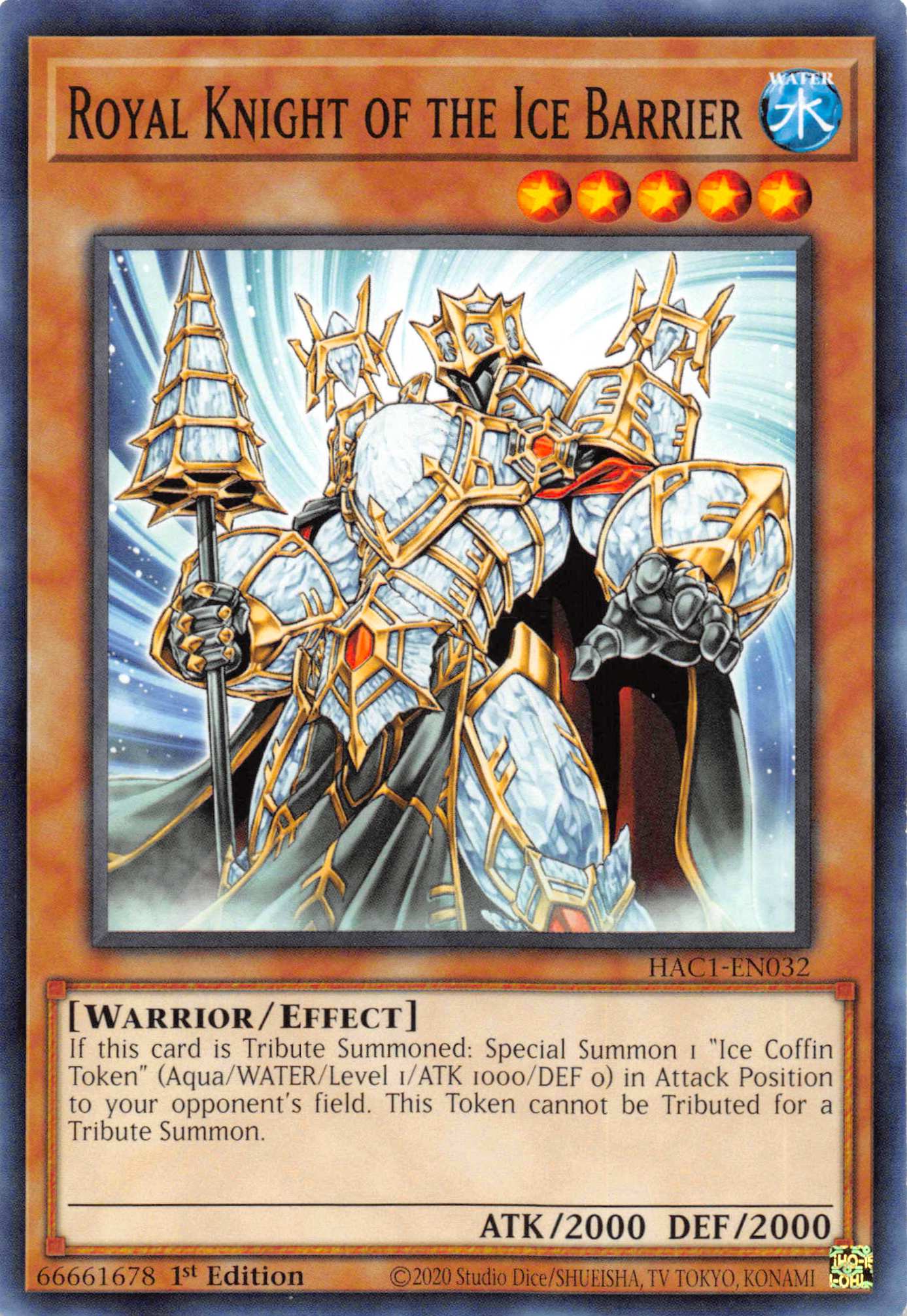 Royal Knight of the Ice Barrier (Duel Terminal) [HAC1-EN032] Parallel Rare - Duel Kingdom