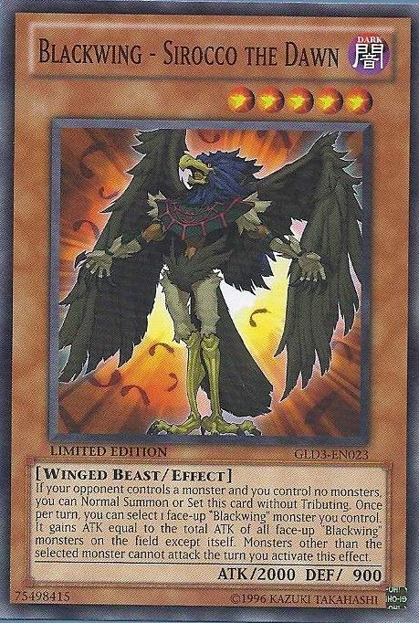 Blackwing - Sirocco the Dawn [GLD3-EN023] Common - Duel Kingdom