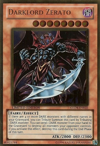 Darklord Zerato [GLD4-EN022] Gold Rare - Duel Kingdom