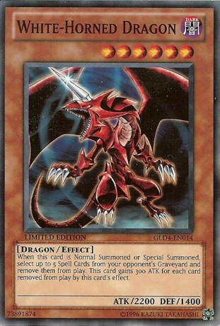 White-Horned Dragon [GLD4-EN014] Common - Duel Kingdom