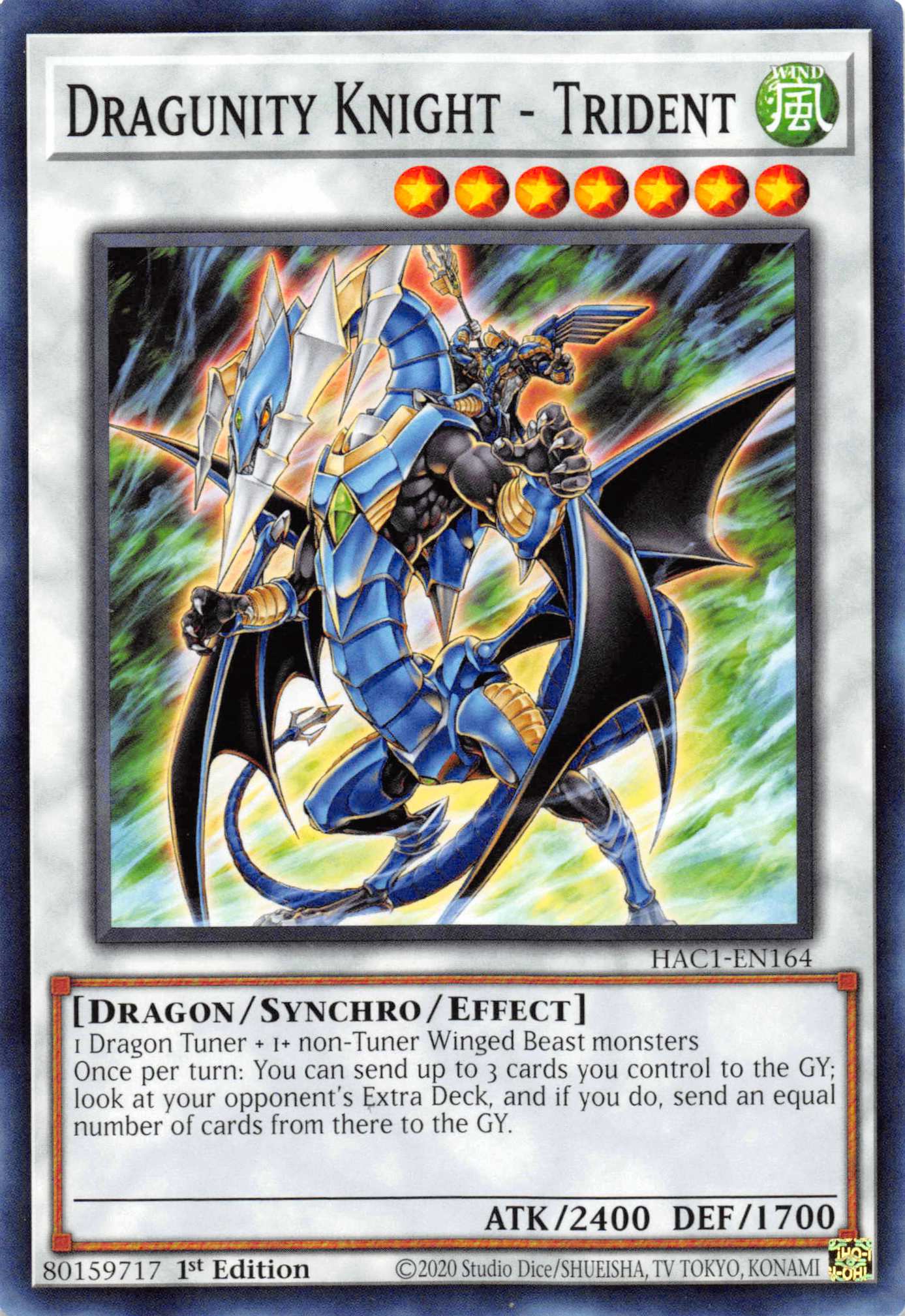 Dragunity Knight - Trident [HAC1-EN164] Common - Duel Kingdom