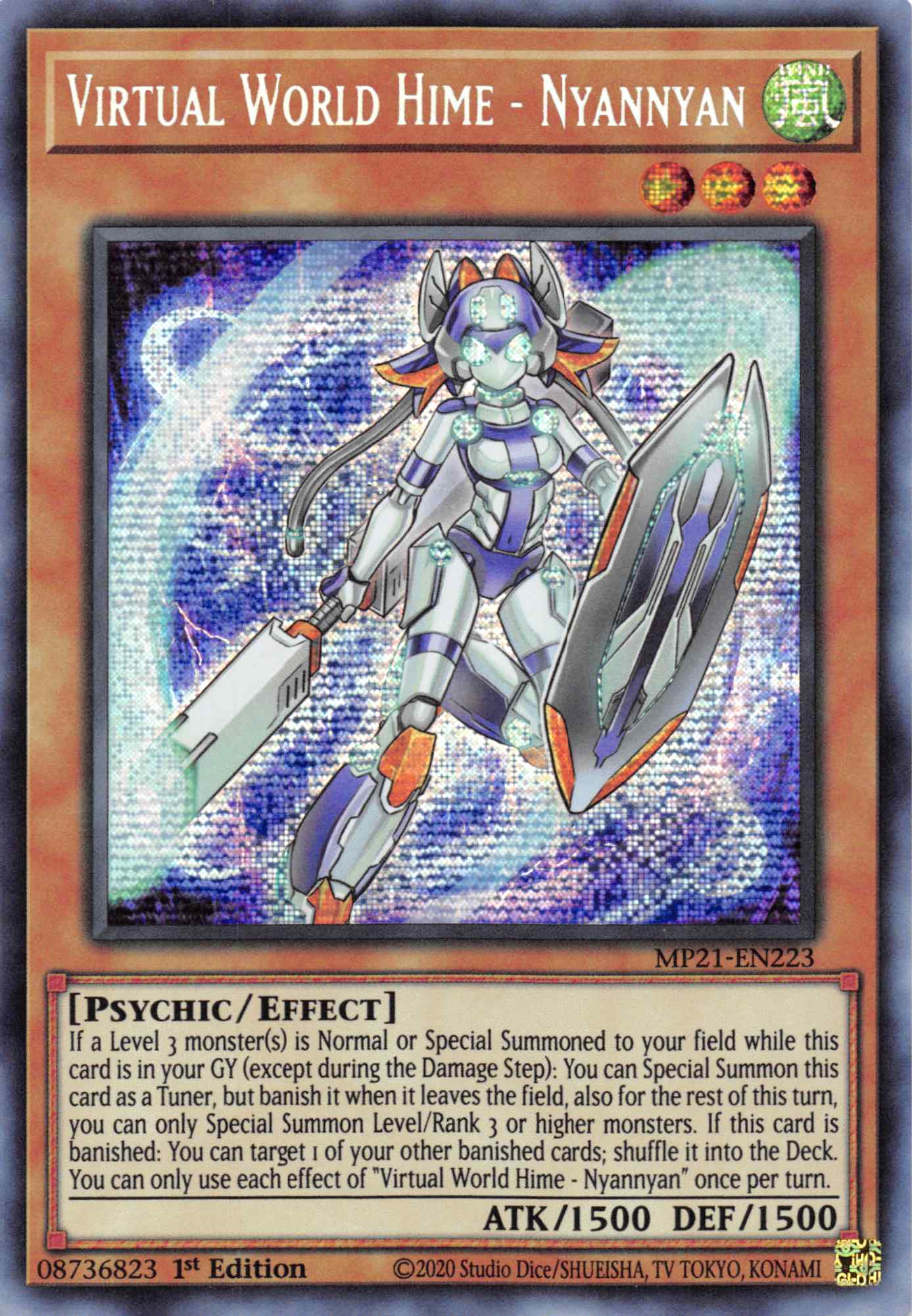 Virtual World Hime - Nyannyan [MP21-EN223] Prismatic Secret Rare - Duel Kingdom