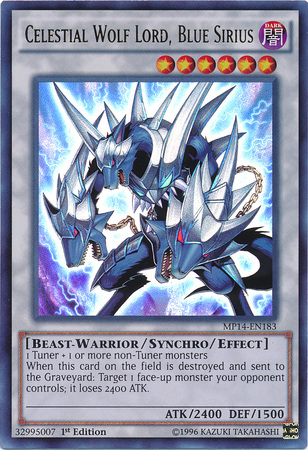 Celestial Wolf Lord, Blue Sirius [MP14-EN183] Ultra Rare - Duel Kingdom