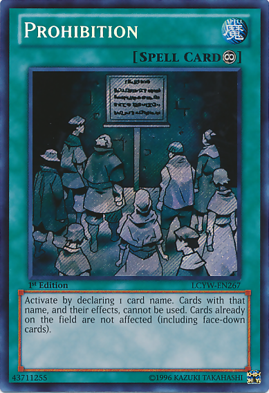 Prohibition [LCYW-EN267] Secret Rare - Duel Kingdom