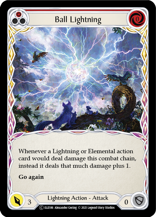 Ball Lightning (Red) [U-ELE186] Unlimited Rainbow Foil - Duel Kingdom
