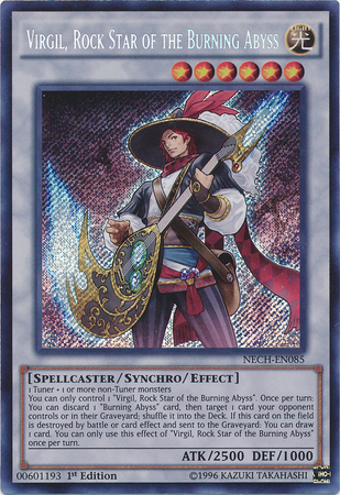 Virgil, Rock Star of the Burning Abyss [NECH-EN085] Secret Rare - Duel Kingdom