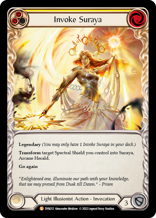 Invoke Suraya // Suraya, Archangel of Knowledge [DYN212] (Dynasty)  Cold Foil