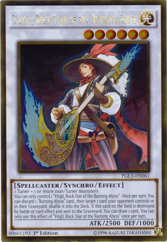 Virgil, Rock Star of the Burning Abyss [PGL3-EN061] Gold Rare - Duel Kingdom