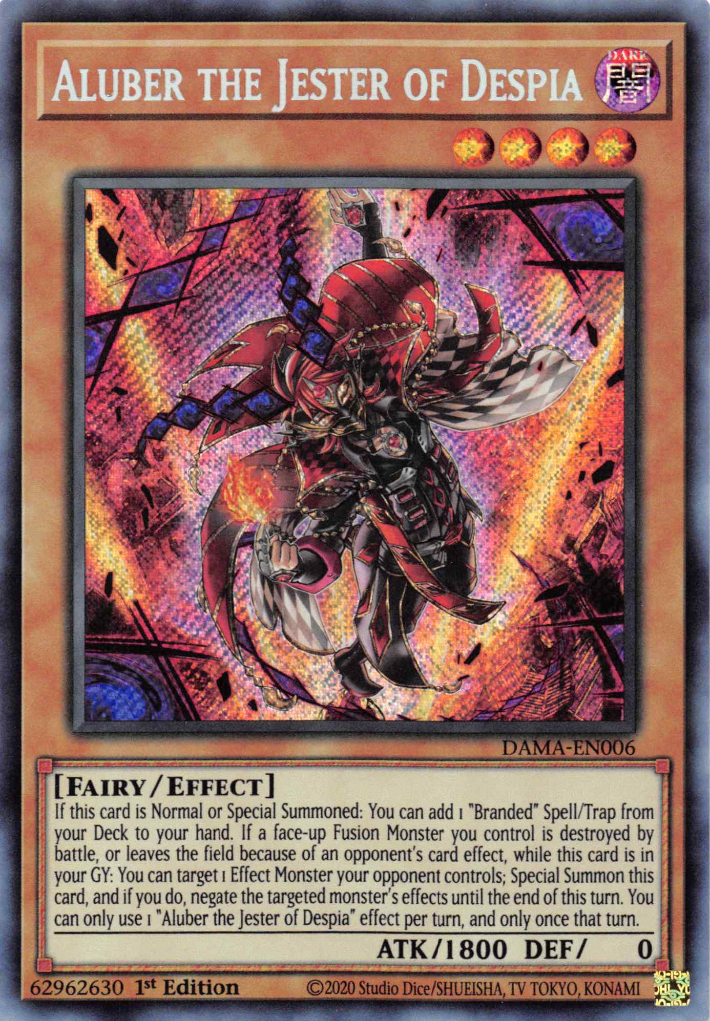 Aluber the Jester of Despia [DAMA-EN006] Secret Rare - Duel Kingdom