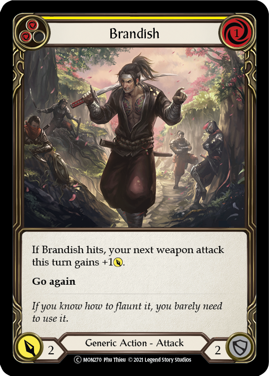 Brandish (Yellow) (Rainbow Foil) [U-MON270-RF] Unlimited Rainbow Foil - Duel Kingdom