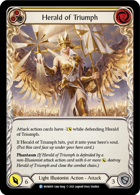 Herald of Triumph (Yellow) [MON009] 1st Edition Normal - Duel Kingdom