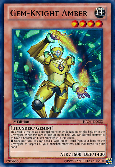 Gem-Knight Amber [HA06-EN033] Super Rare - Duel Kingdom